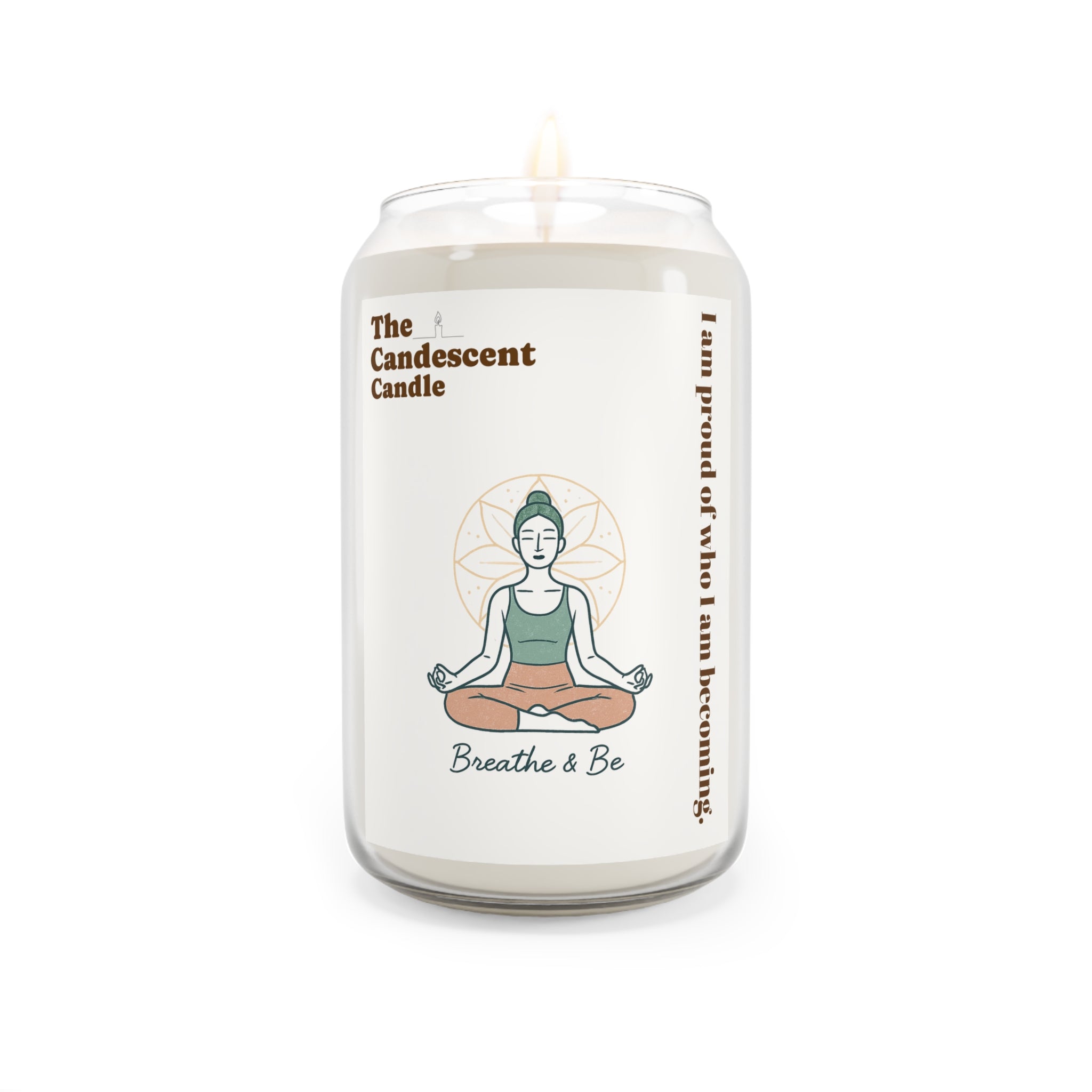 Meditation Soy Candle — "Breathe & Be" 13.75oz Aromatherapy Candle