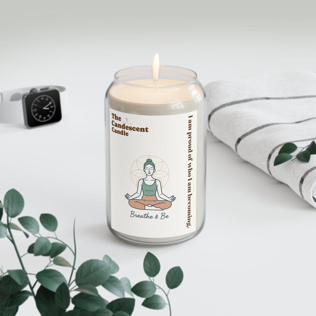Meditation Soy Candle — "Breathe & Be" 13.75oz Aromatherapy Candle